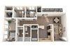 2 Bed 2 Bath 1375 Sq Ft